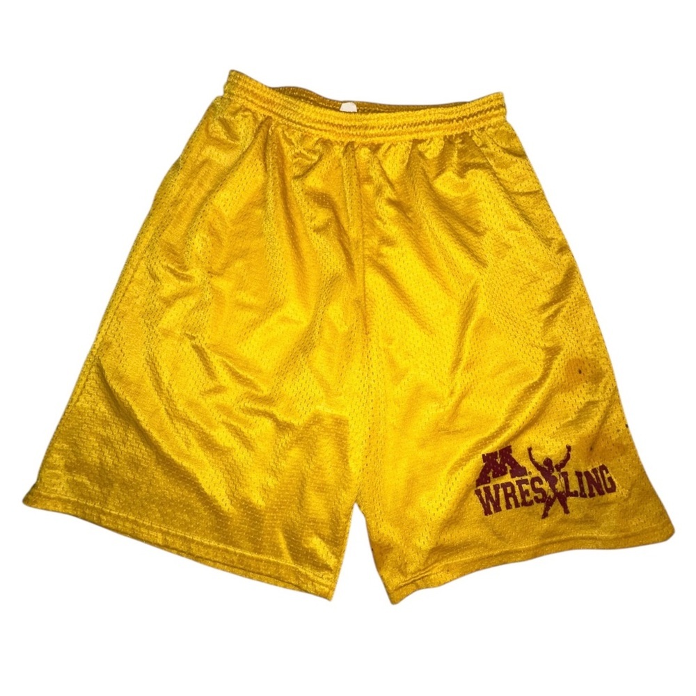 A4 Golden Minnesota Wrestling Shorts Men’s Large